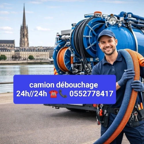 Camion vidanger débochour nettoyage débouchage canalisation curage vidange 24h7j