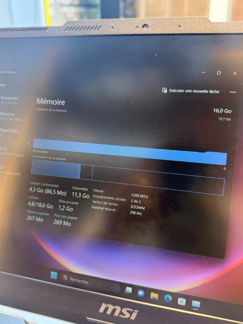MSI Cyborg 15 | Intel Core i7-13620H | 16 Go RAM DDR5 | SSD NVMe 1 To | RTX 4060 8 Go | Écran 15.6 Full HD 144Hz