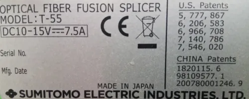 Soudeuse fibre optique professionnelle Sumitomo Electric T-55 Originale made in Japan - Kit Complet