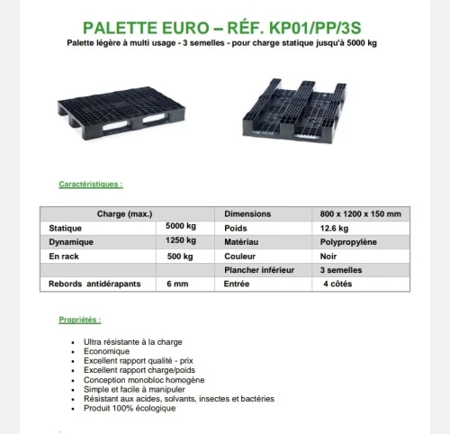 palette de manutention