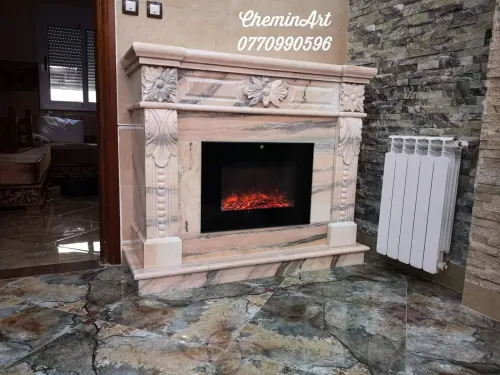 Cheminée électrique chauffante décorative