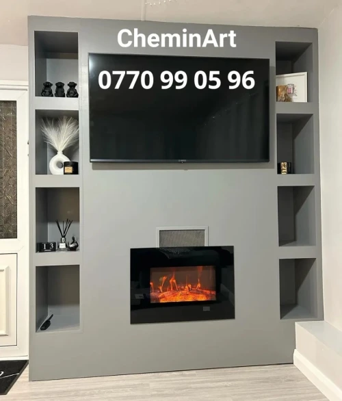 Cheminée électrique décorative 