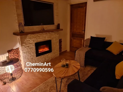 Cheminée électrique chauffante décorative