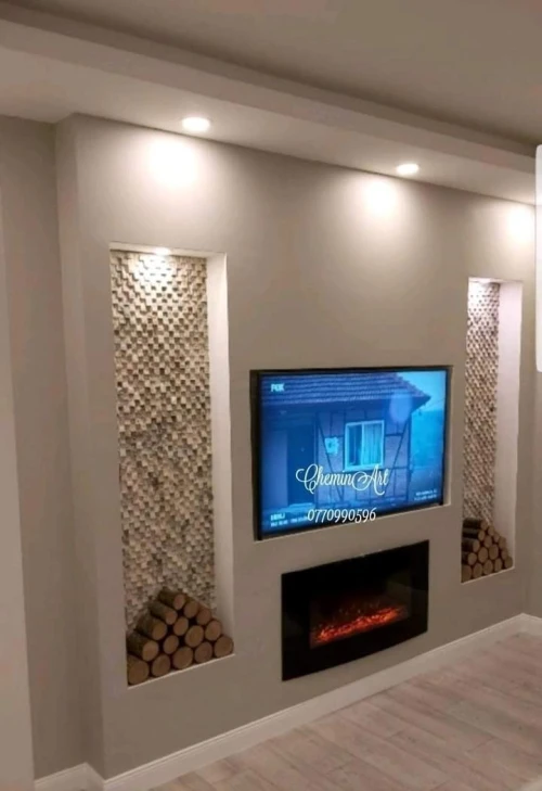 Cheminée électrique décorative 