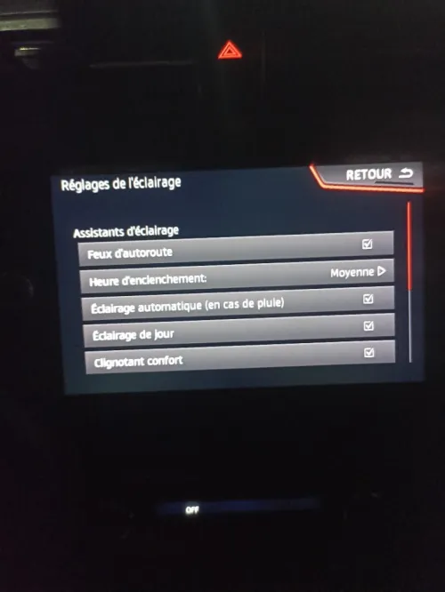 Activation des options cachées
