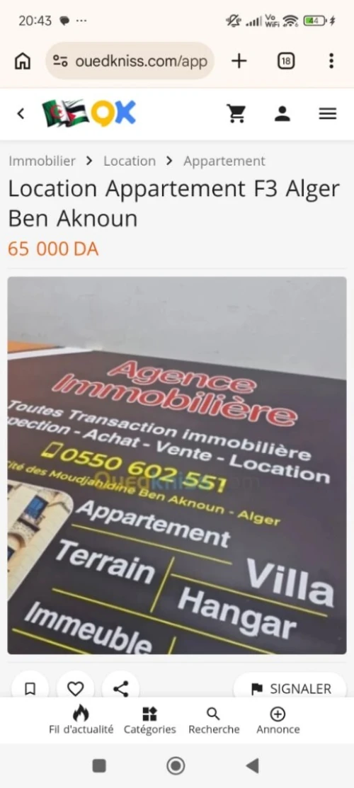Vente Appartement Duplex F10+ Alger Said hamdine