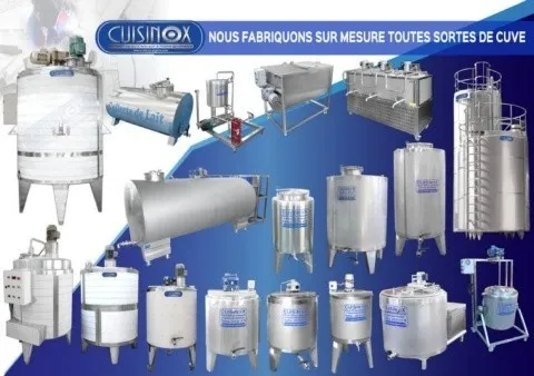 Différentes Cuves inox au service agro-alimentaire et L'industrie pharmaceutique