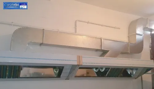 Hottes d' extraction en inox murs / central