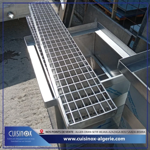 caniveaux a grille en inox