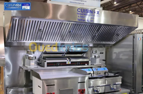 Hottes d' extraction en inox murs / central