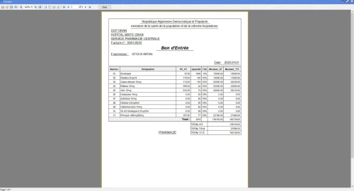 Programme de gestion des stocks des pharmacies publiques