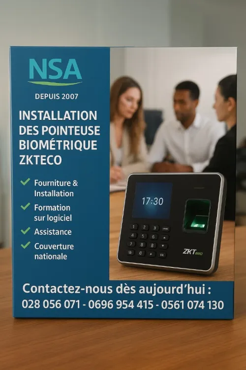 Pointeuse Biométrique Algérie depuis 2007