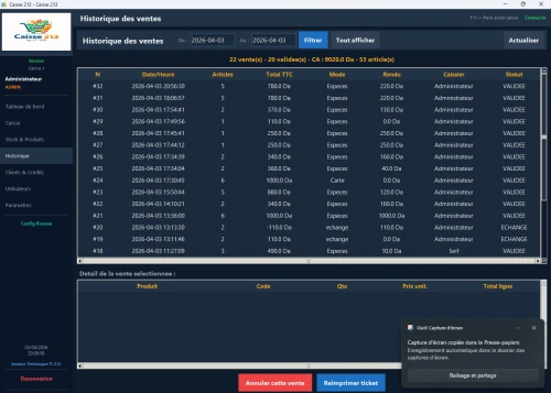 Logiciel Gestion pour Superette mini superette, hanoute