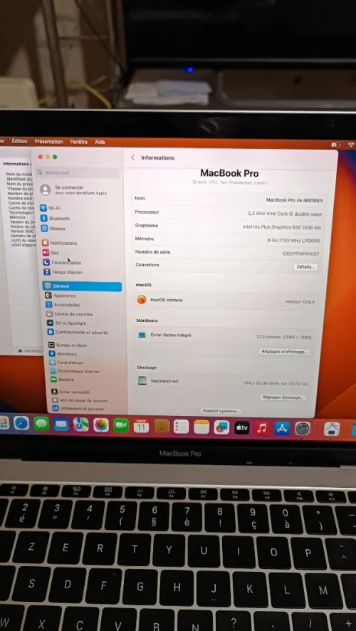 MACBOOK PRO 13-inch, 2017, two thunderbolt 3 ports 2.3 GHz i5 Double Coeur acheter en france 