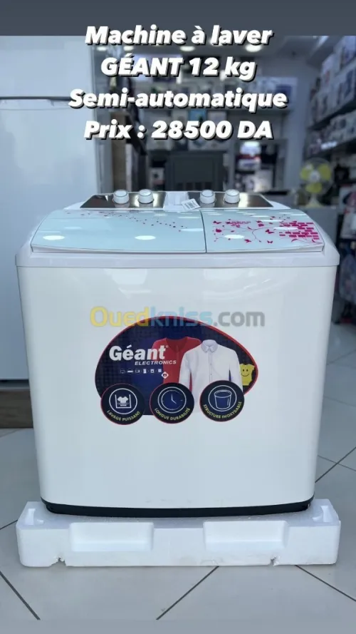 Machine à laver géant semi-automatique 12 kg
