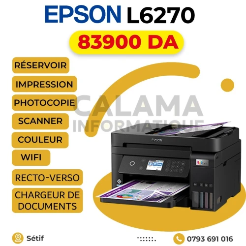 Epson L6270 RÉSERVOIR MULTIFONCTION WIFI RECTO-VERSO ADF