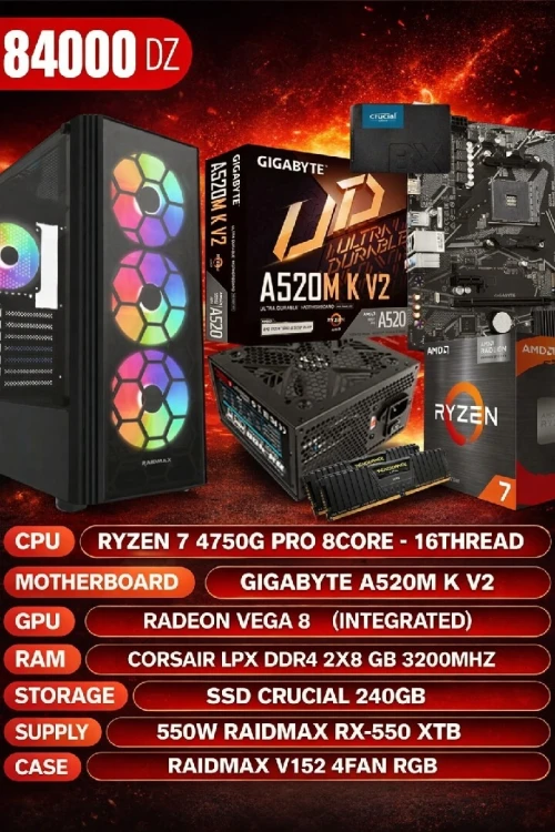 PC GAMER / R7 4750G / 16GB / 240SSD