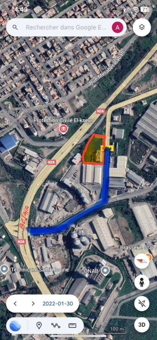 Vente Terrain Béjaïa El kseur