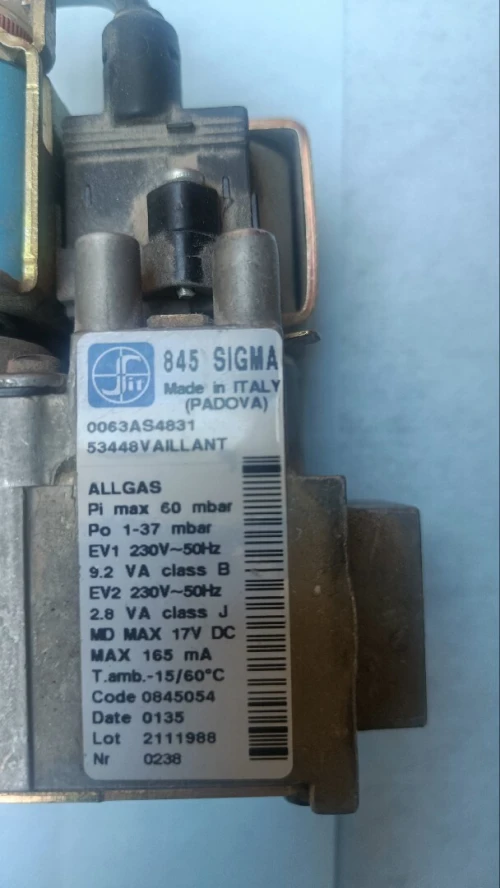 Bloc gaz chaudière Vaillant habat caba Belgique
