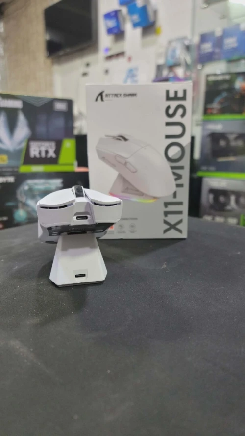 SOURIS GAMER ATTACK SHARK X11 WHITE 2.4GHZ BLUETOOTH RGB