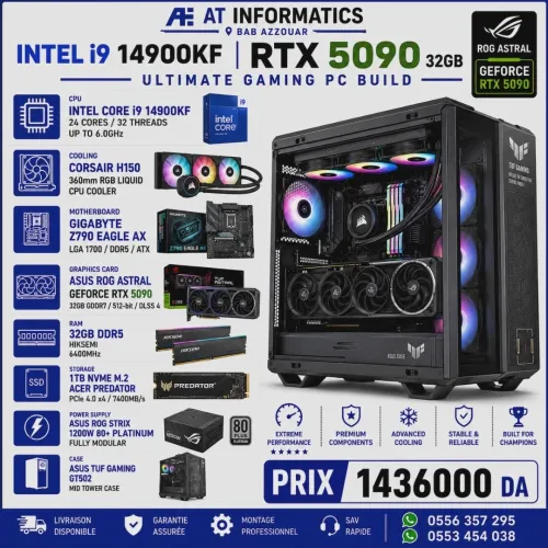 CONFIG PC GAMING I9 14900KF AVEC RTX 5090 ASUS ROG ASTRAL 32GB GDDR7 NEW