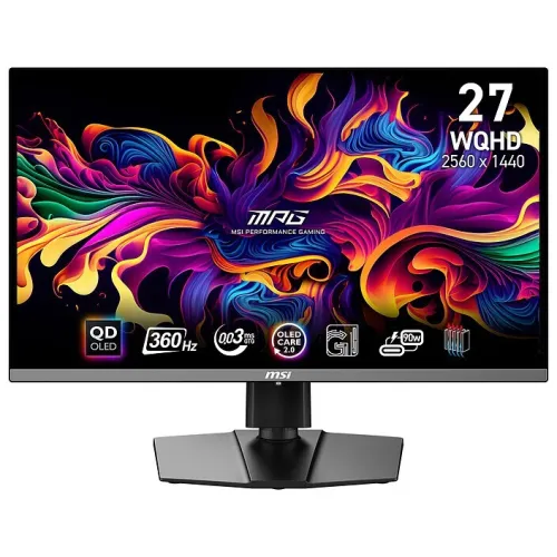 Ecran MSI 26.5" QD-OLED - MPG 271QRX QD-OLED 2560 x 1440 pixels - 0.03 ms (gris à gris) - Format 16/9 - Dalle QD-OLED - 360 Hz