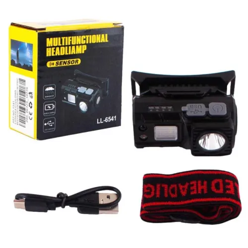Lampe frontale LED XPE+RGB Multifonction PHE180 degrés LL-6541