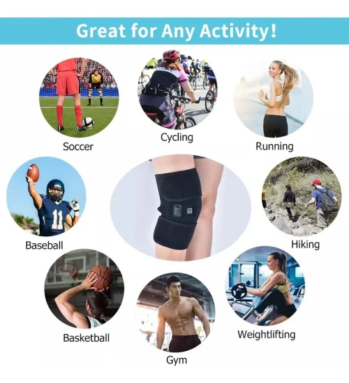 Genouillères chauffantes pour le soulagement de la douleur arthritique Genou Coussin chauffant