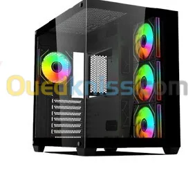 BOITIER MAGMA V5 BLACK / WHITE +7FANS ARGB