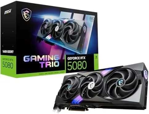 CARTE GRAPHIQUE MSI RTX 5080 16GB 3X GAMING TRIO OC BLACK
