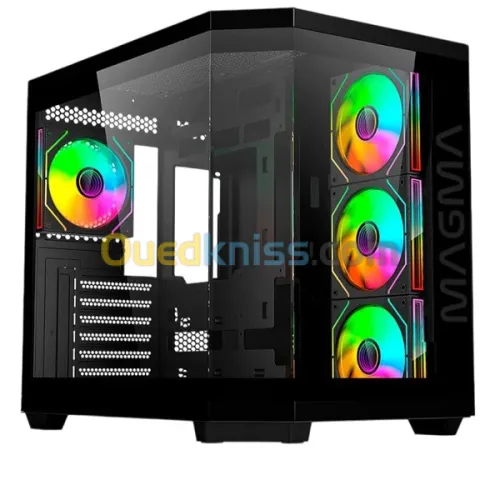 BOITIER MAGMA V950 BLACK / WHITE  +7FANS ARGB