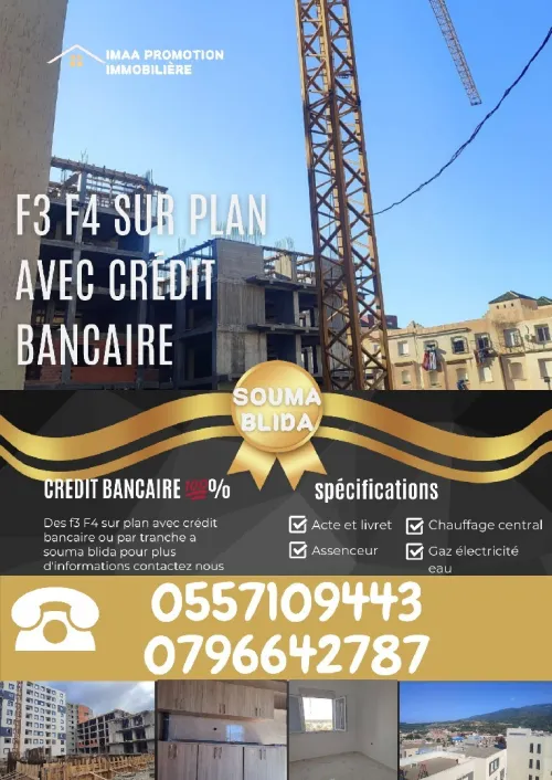 Vente Appartement F3 Blida Soumaa