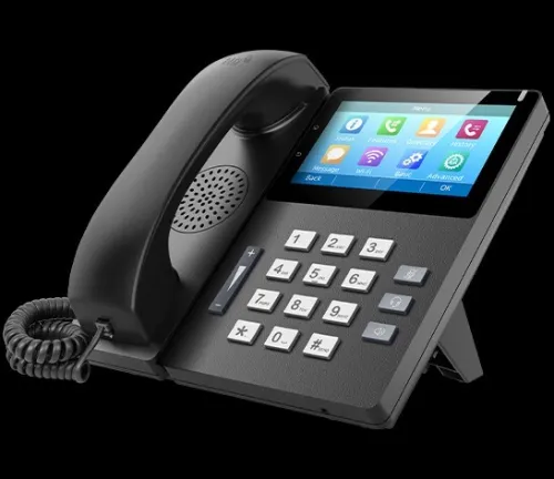 TELEPHONE IP PHONE FIP15G Plus haut de gamme écran couleur Tactile 4.3", WiFi - 10 Lignes SIP - PoE