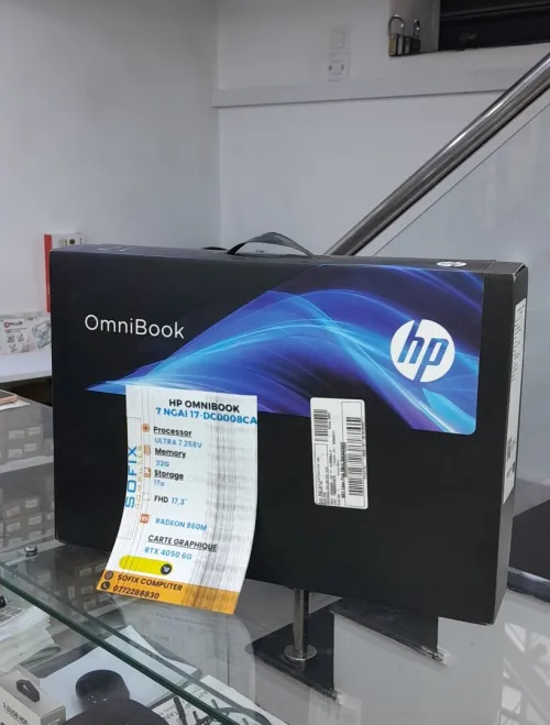 LAPTOP HP OMNIBOOK 7 NGAI 17-DC0008CA ULTRA 7 258V 32G 1To NVME RTX 4050 8G 17,3" FHD