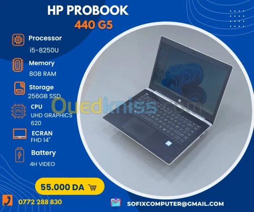 LAPTOP HP PROBOOK 440 G5 I5-8250U 8G 256G SSD 14".