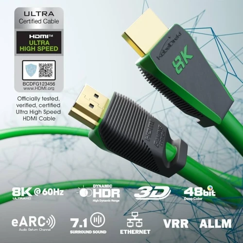  Cable 8K HDMI 2.1b Edition Certifiée gamer 3m