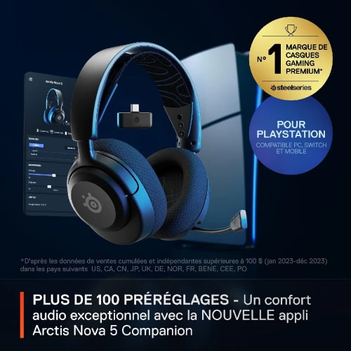 SteelSeries Arctis Nova 5P Wireless (Noir)