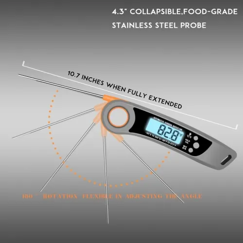 Thermomètre de cuisine numérique à lecture instantanée, sondes de température alimentaire, 