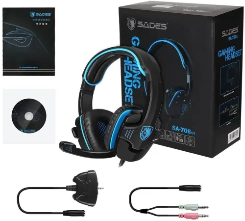 Sades SA-708 GT Gaming Casques d'écoute du casque avec micro
