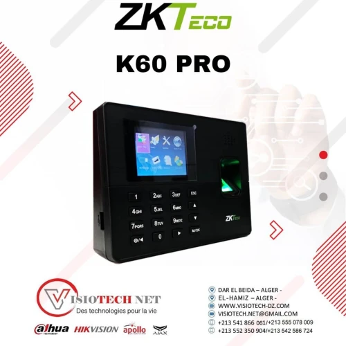 POINTEUSE D'EMPREINTE ET CARTE ZKTECO 