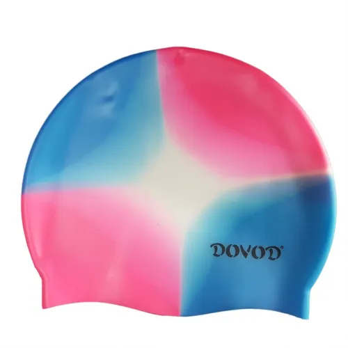 Bonnet De Natation - Rose/Bleu/ Blanc