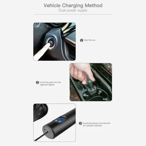 Compresseurs d'Air électrique Rapide Sans fil Pour Gonflage de Pneus, avec Ecran LCD