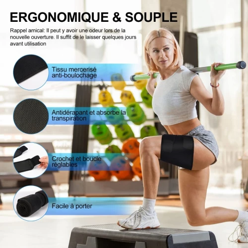 Gaine de Compression Réglable en Néoprène pour les Cuisses, Antidérapante,