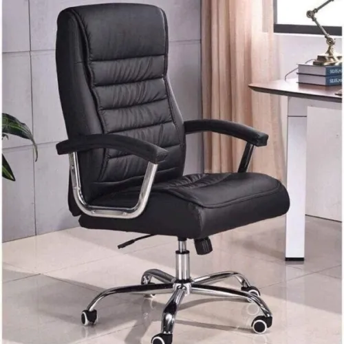 Chaise de Bureau Présidentiel LUXE avec base pivotante et ressorts ensachés