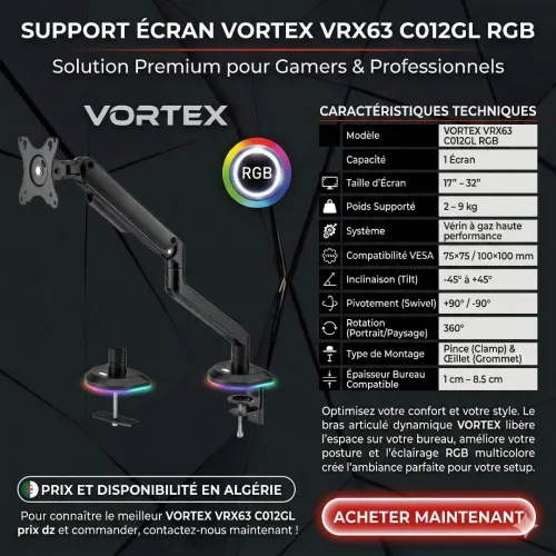 SUPPORT DE ECRAN VORETX RGB