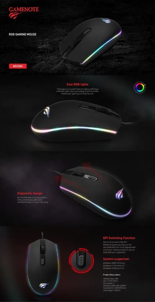 Souris gaming havit ms1003
