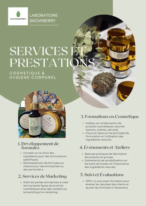 Sous-traitance et prestations en développement de formules cosmétiques