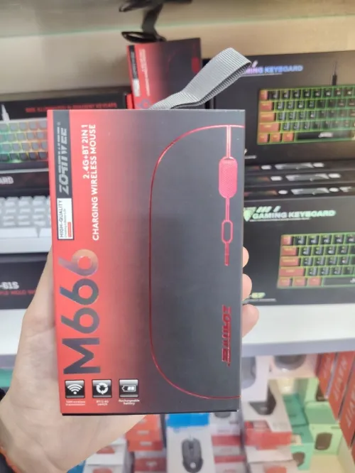 SOURIS PC M666 CHARGING WIRLESS MOUSE 2 IN1فأرة حاسوب لاسلكي جديدة