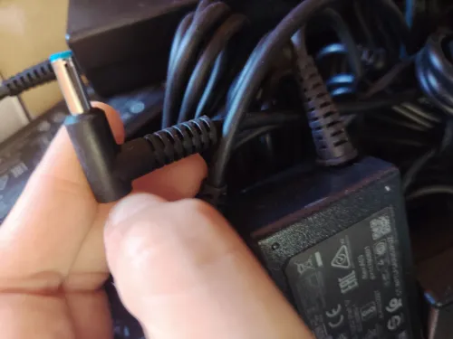CHARGER LAPTOP ORIGINAL FICHE BLUE 19.5V 65W 3.33A CHARGEUR POUR PC PORTABLE HP بيع شارجور أوريجينال أشبي شاحن أصلي فيش بلو BLUE PIN FICHE 4.5MM 3.0MM
