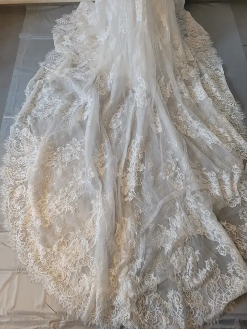 Robe de mariée exceptionnelle en dentelle Luna Novias T.38